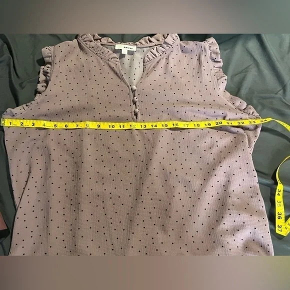 MAUVE Purple Polka Dot Sleeveless Top 1X - Picture 4 of 6